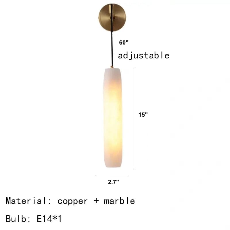 Moonshade Natural Marble Pendant Wall Sconce