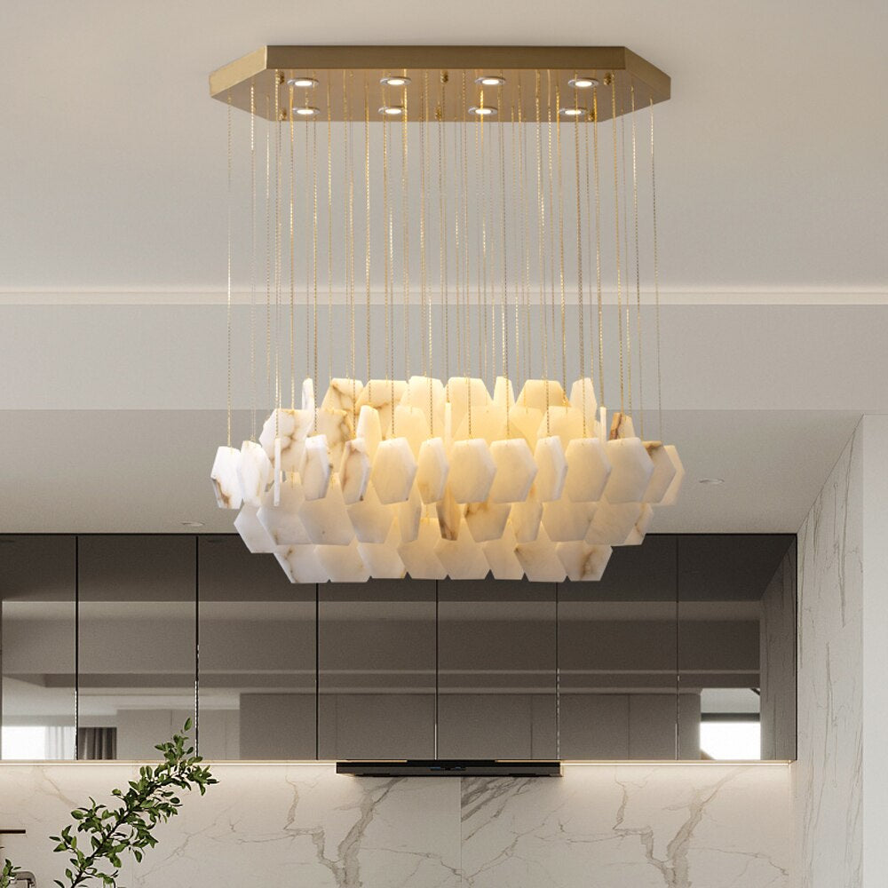 Natural Marble Modern Chandelier