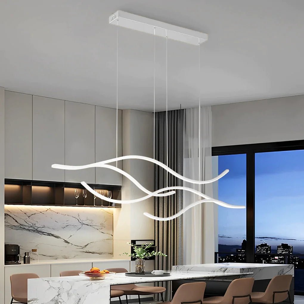 Zenduce | Modern Waves Hanging Crystal Chandelier