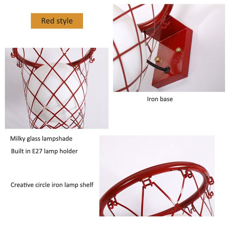 Basket Ball Kids Wall Light - Brighten Up Their Space