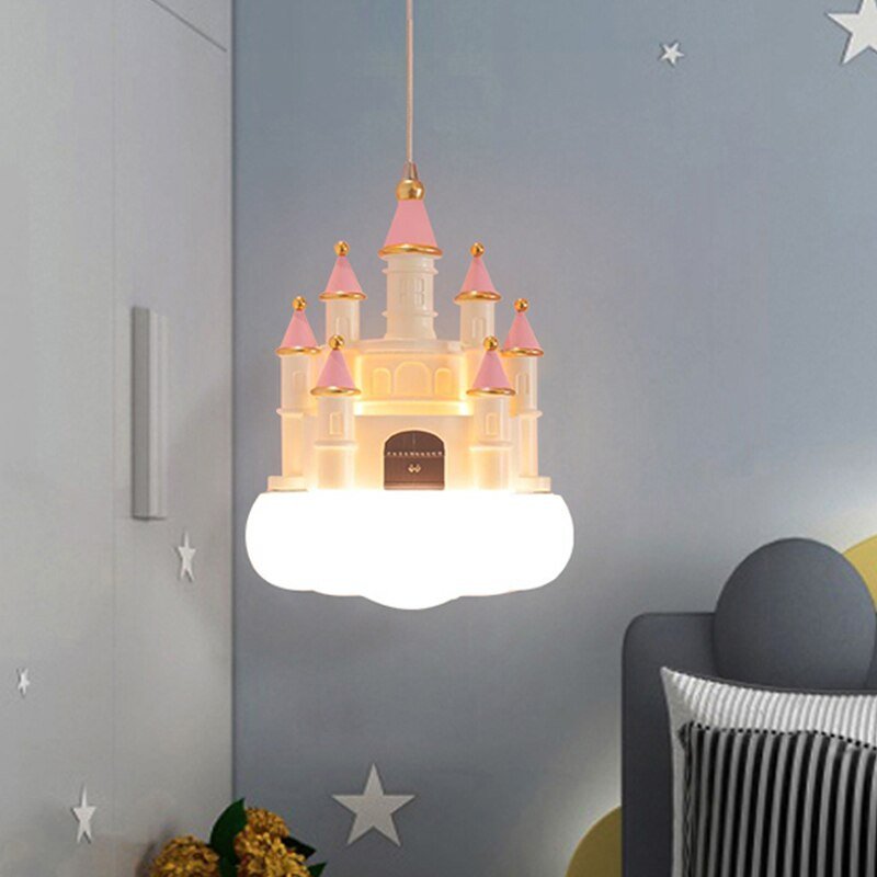 Girls Room Creative Castle Pendant Lamp Chandelier