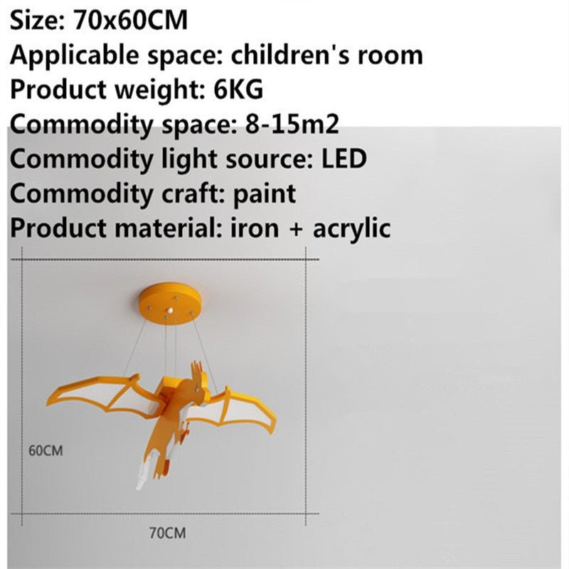 Kids Room Dino Light - Dinosaur Ceiling Chandelier Lights