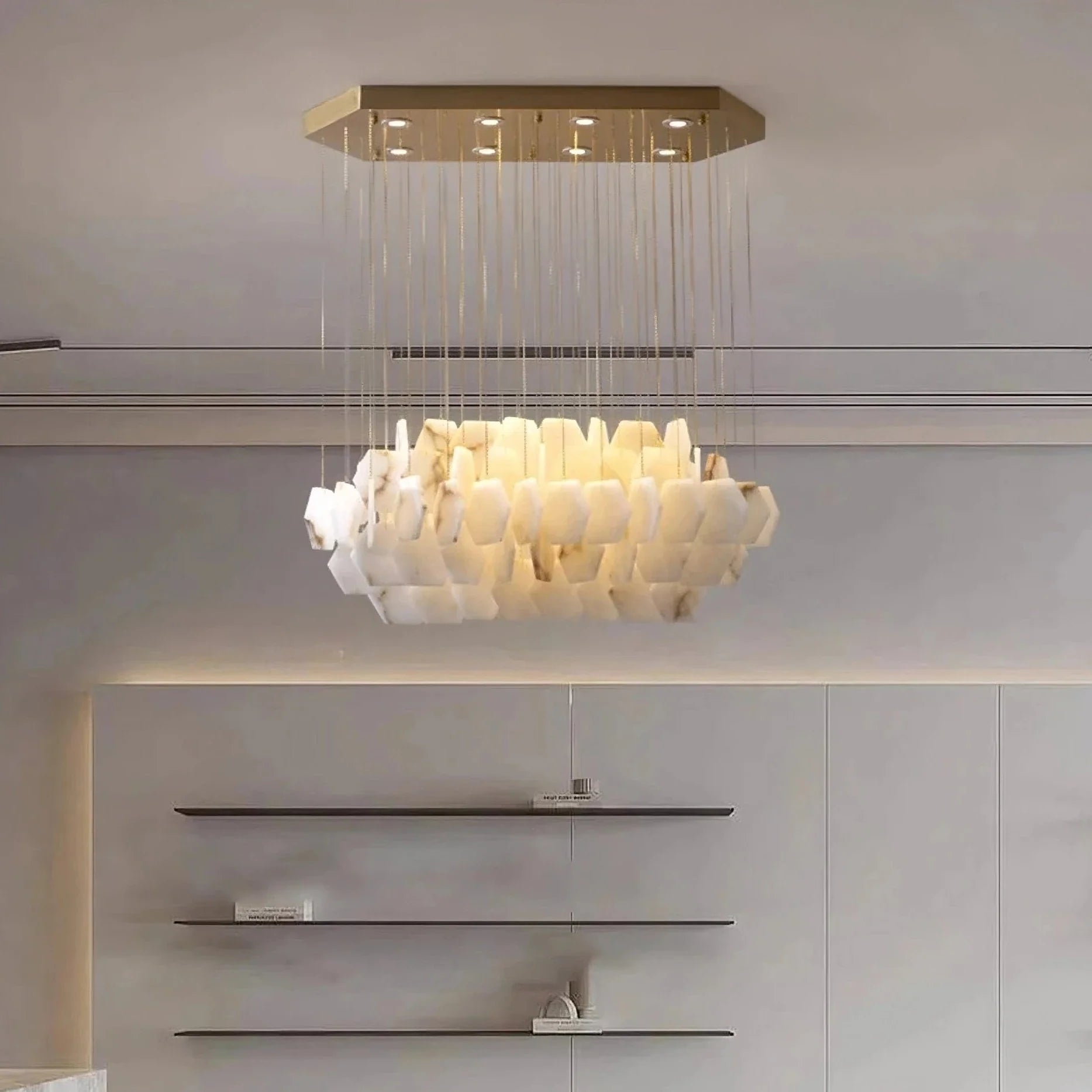 Natural Marble Modern Chandelier