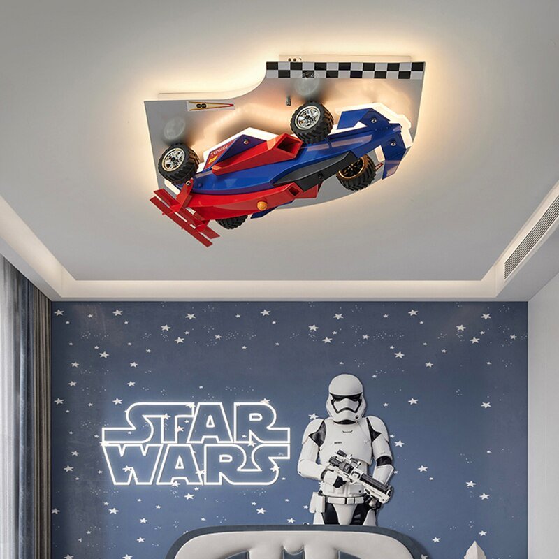 Racing Car Hanging Light - Art Deco Lighting for Kids Room