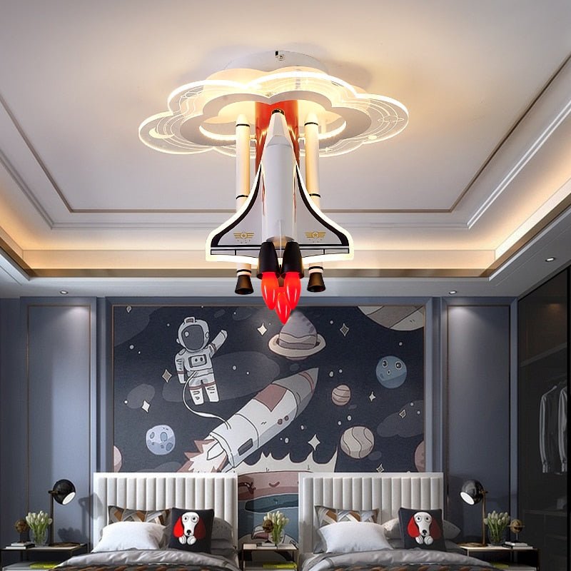 Rocket Astronaut LED Kids Room Ceiling Light