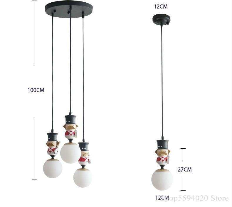 Soldiers Pendant Lighting For Kids Room