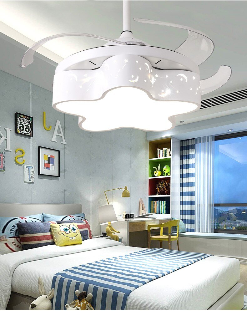 Star LED Light with Fan - Modern Ceiling Fan for Kids Room