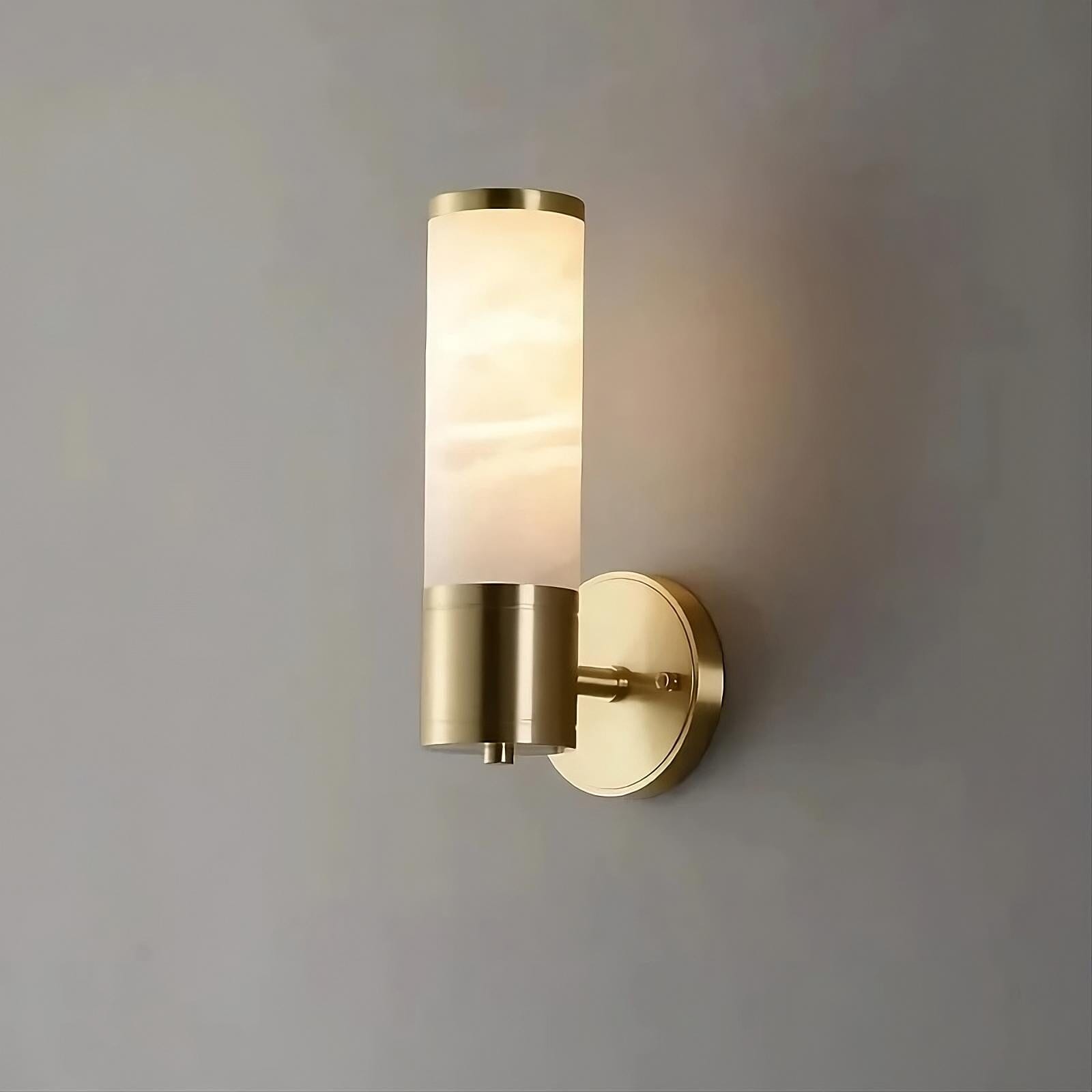 Moonshade Natural Marble & Brass Wall Sconce