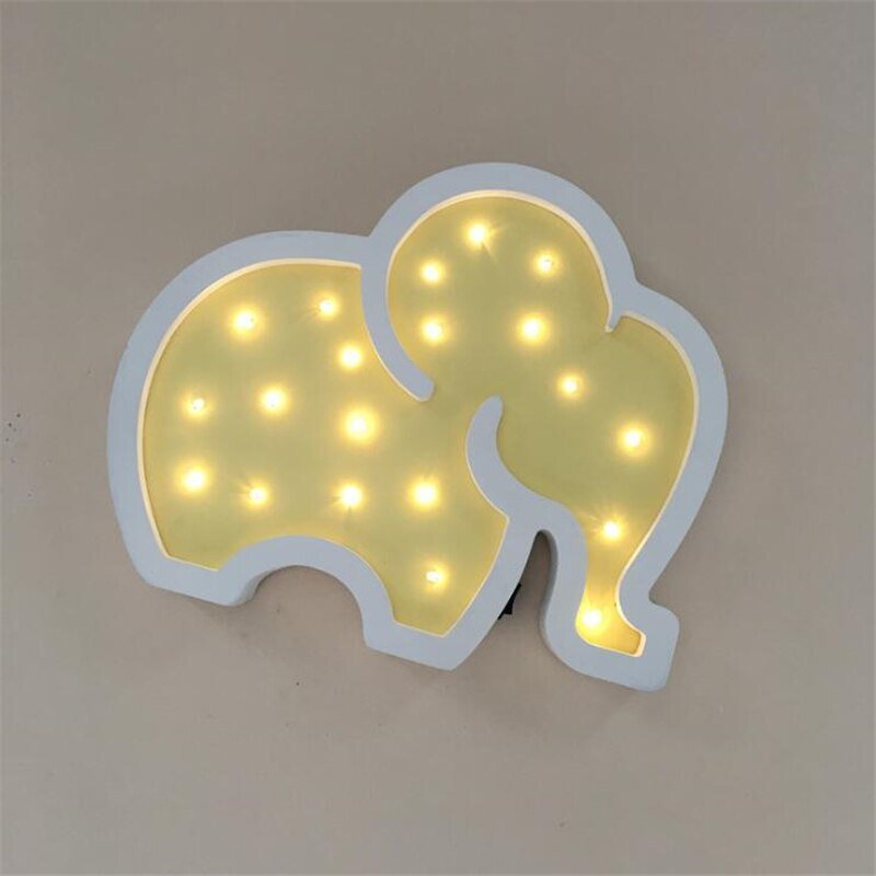 Woodiness Baby Elephant LED Bedside Lamp - Kids Bedside Lamp